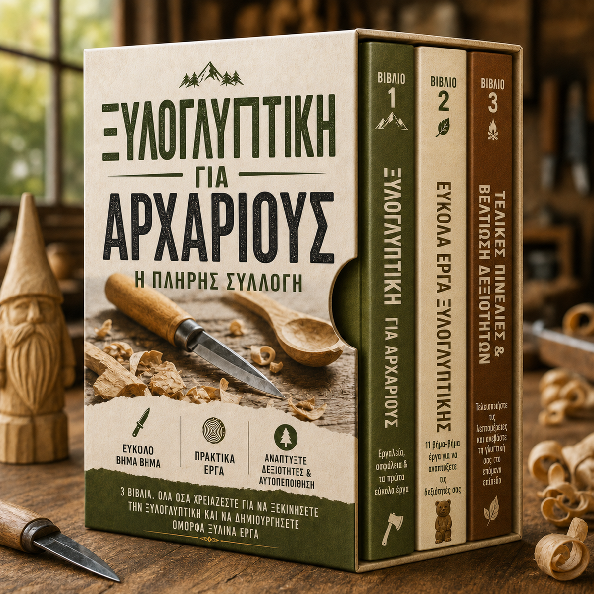 Ξυλογλυπτική για αρχάριους – Η πλήρης συλλογή + Μπόνους