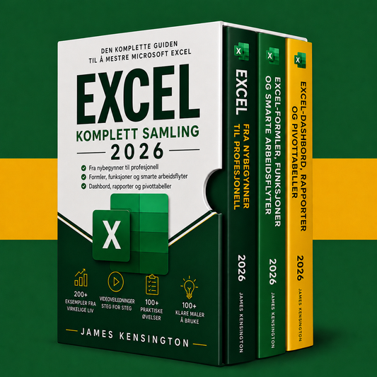 Excel fra bunnen til profesjonell + 2 bonuser 2026