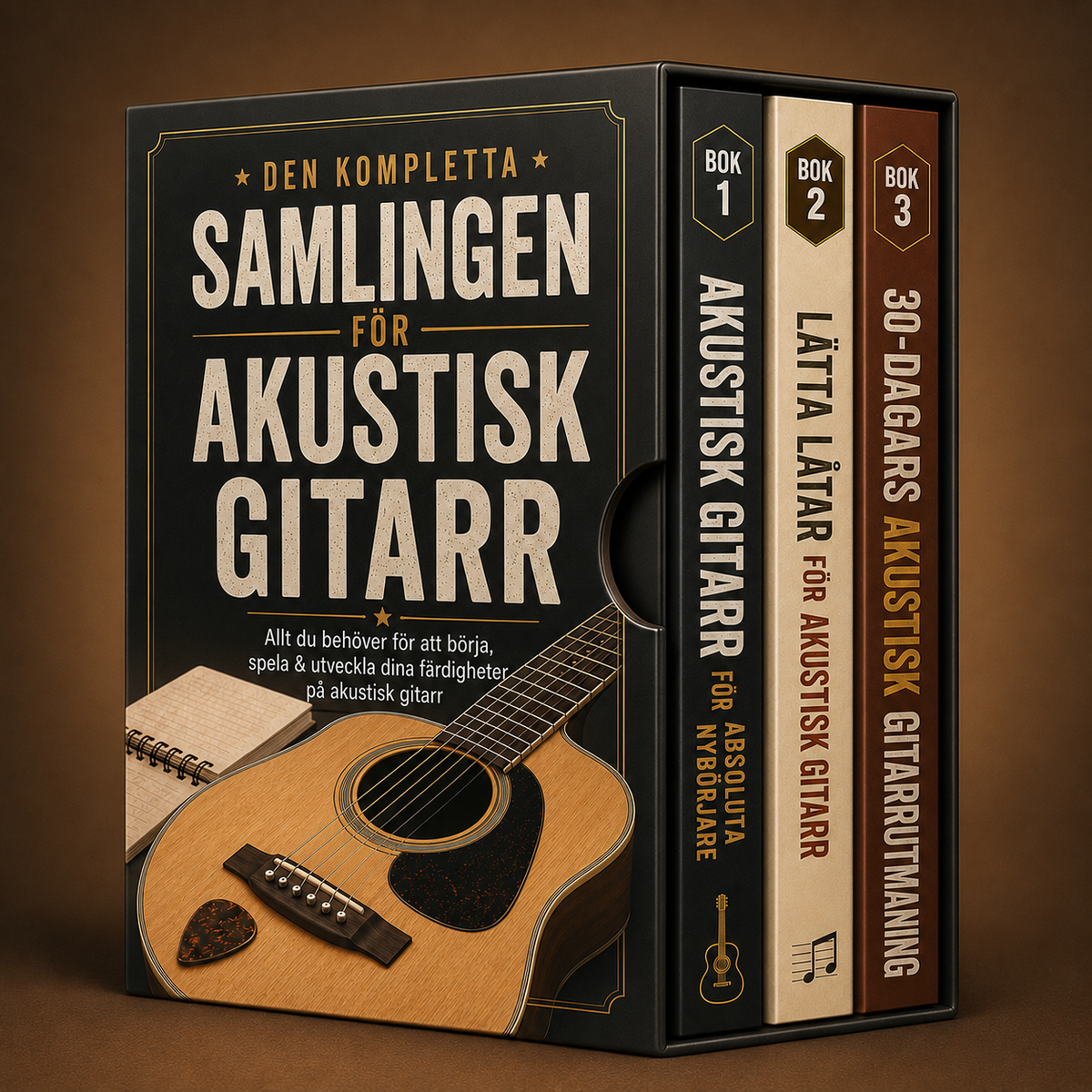 Den Kompletta Samlingen för Akustisk Gitarr + 2 BONUSAR