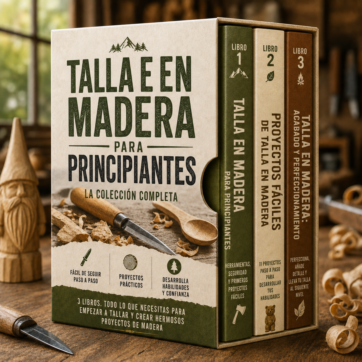 Talla en madera para principiantes – La colección completa + Bonos