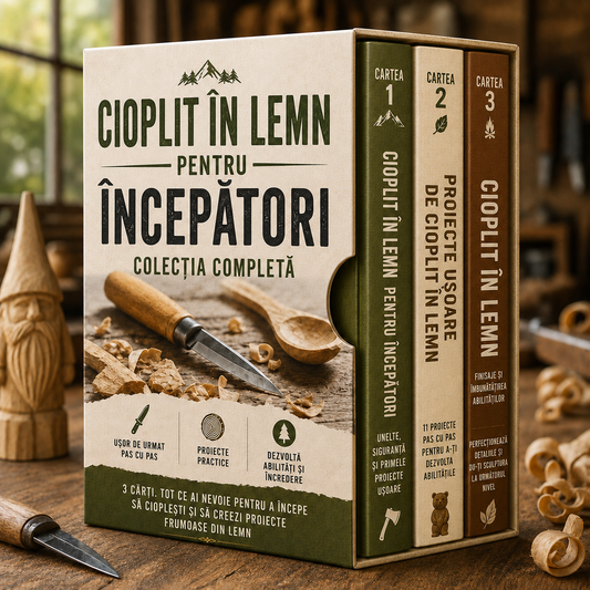 Cioplit în lemn pentru începători – Colecția completă + Bonusuri